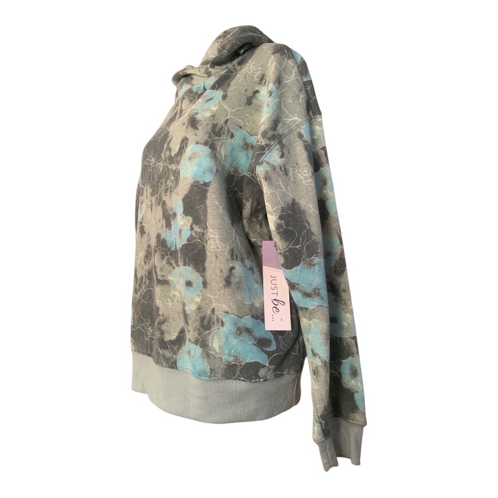 NEW* Just Be Women’s Fleece Hoodie Green Cloud Floral Large